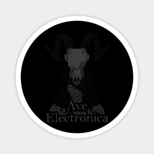 ASCii Savage Girl - Ave Electronica (White) Magnet